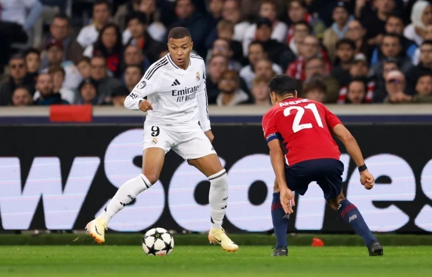 Mbappe could not create any surprises against Lille.