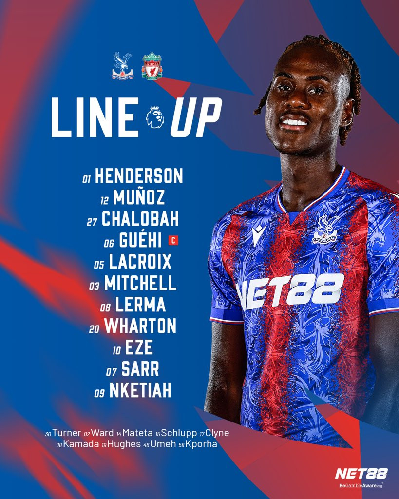 Crystal Palace starting lineup