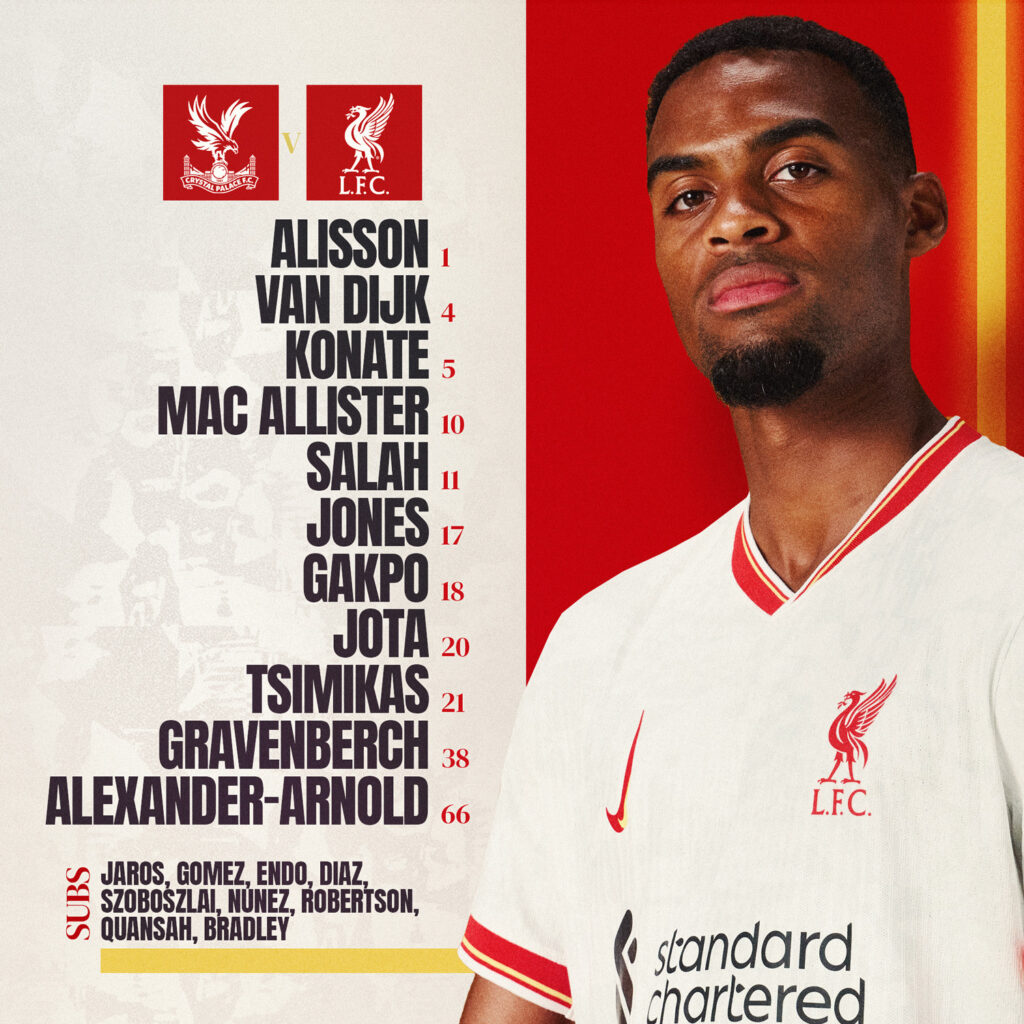 Liverpool starting lineup