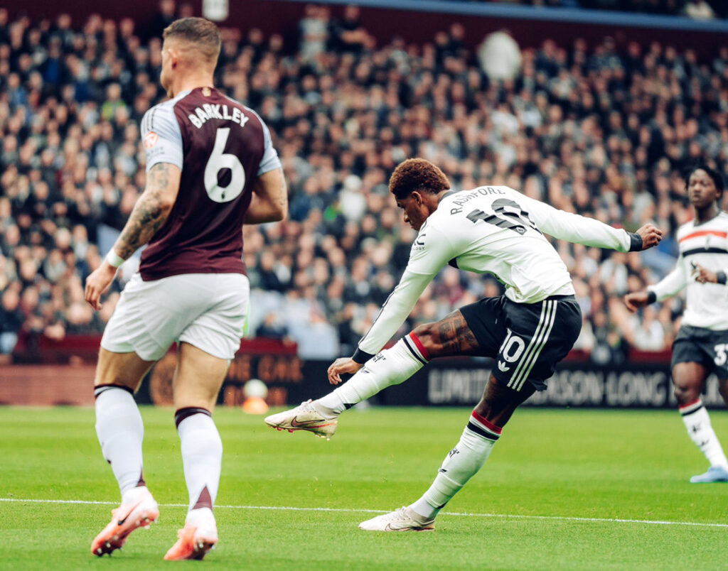 Rashford's powerful shot - Photo: MUFC